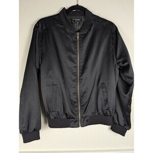 Kittenish Jessie James Decker Womens Satin Bomber Jacket Full Zip Size M Gothic